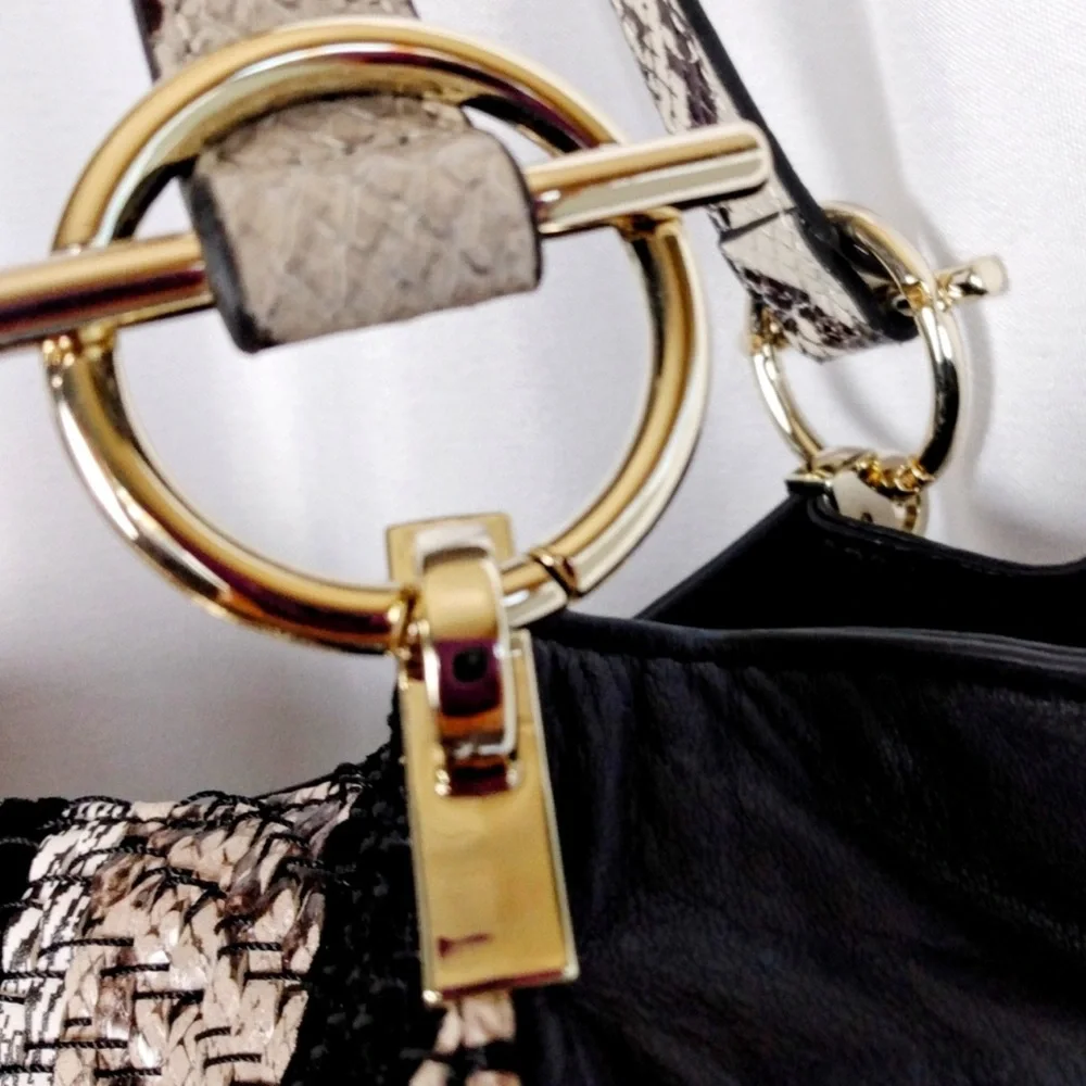 Vince Camuto Reptile Print Leather Tote NWT